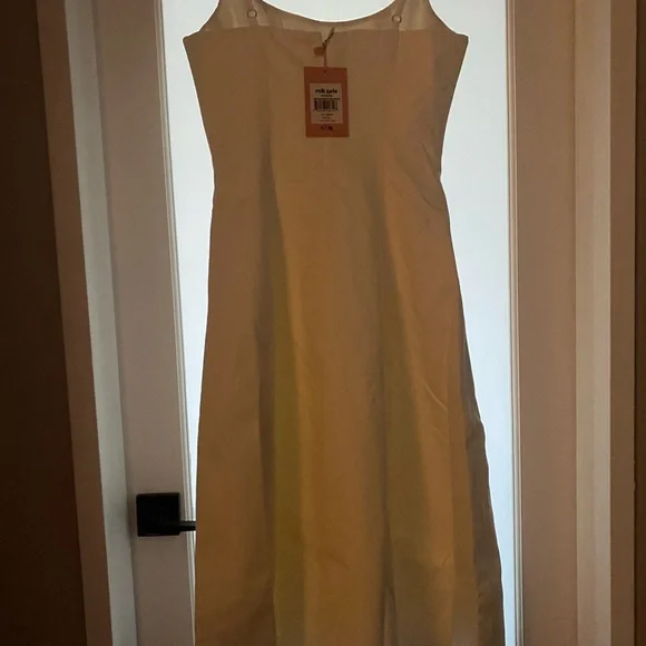 Cult Gaia Cream Midi Sundress Spaghetti Strap - Picture 6 of 7